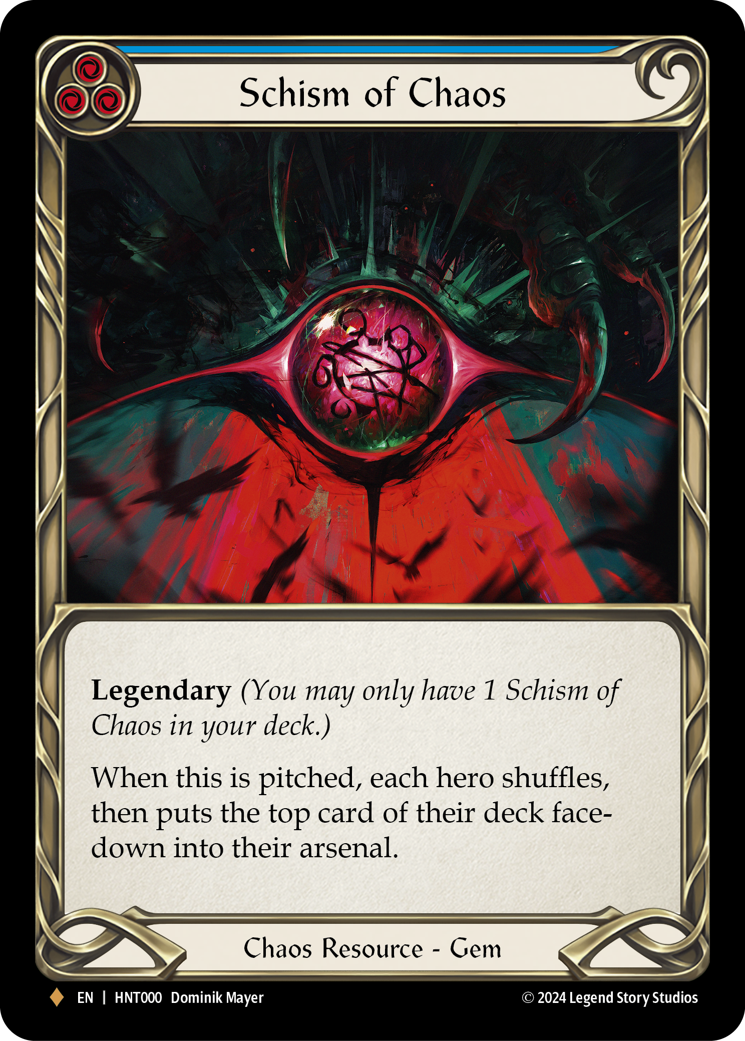 FAB　英語版　混沌の分裂　Schism of Chaos　CF EN】〈RF〉Schism of Chaos/混沌の分裂(Blue) [HNT000]