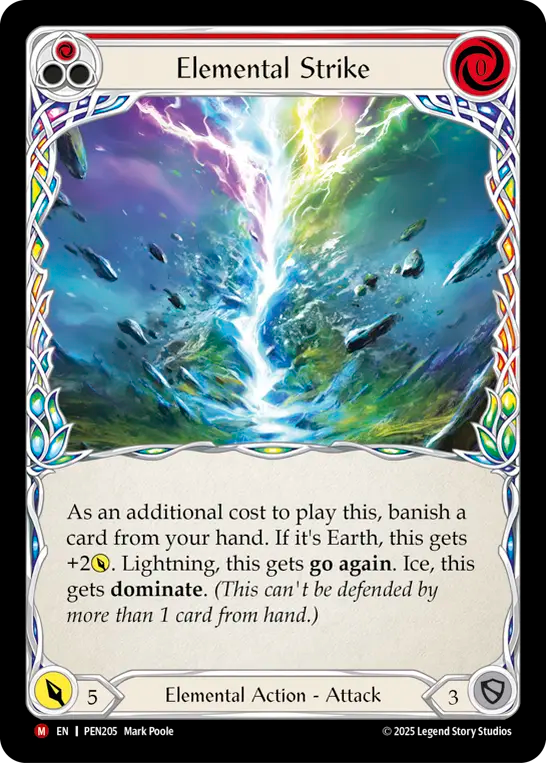その他 FAB Enlightened Strike RF foil EN】〈RF〉Elemental Strike/エレメンタルの一撃(Red) [PEN205]