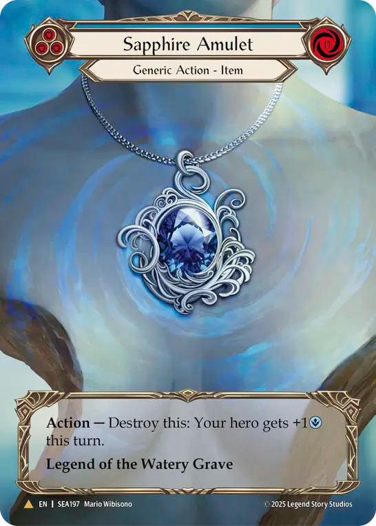 サファイアのアミュレット/Sapphire Amulet トレジャーパック EN】〈CF〉Sapphire Amulet/サファイアのアミュレット(Blue)[Full Art
